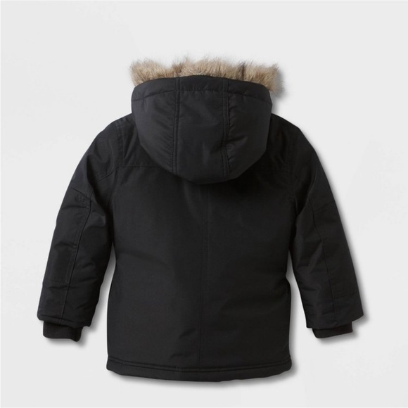 Toddler boys parka jacket with attached faux fur hood nwt - Picture 4 of 6